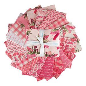 Riley Blake Breast Cancer Awareness 18 Pieces Pink Cotton Fat Quarters Brand New